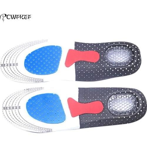 Unisex Orthotic Arch Support Shoe Pad Sport Running Gel Insoles Insert Cushion for Men Women Free Size Hot Sale