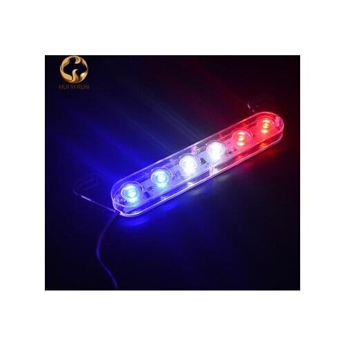 Motorcycle strobe led brake light super bright ornament modification warning 12V battery rear tail light flash（Red, white blue
