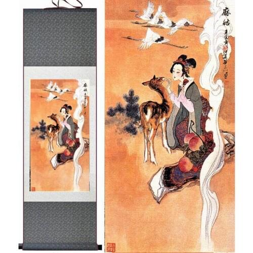 Traditional Chinese pretty girls painting Home Office Decoration beautifull women painting fairy painting