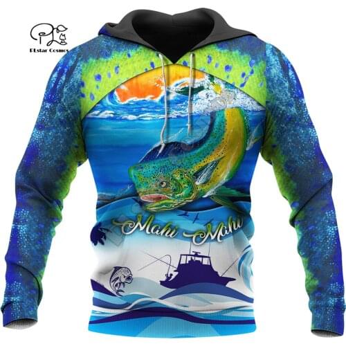 PLstar Cosmos Animal MaHi Marlin Fishing Fisher Tattoo Tracksuit NewFashion Streetwear Harajuku Men/Women 3Dprint Zip Hoodies A9