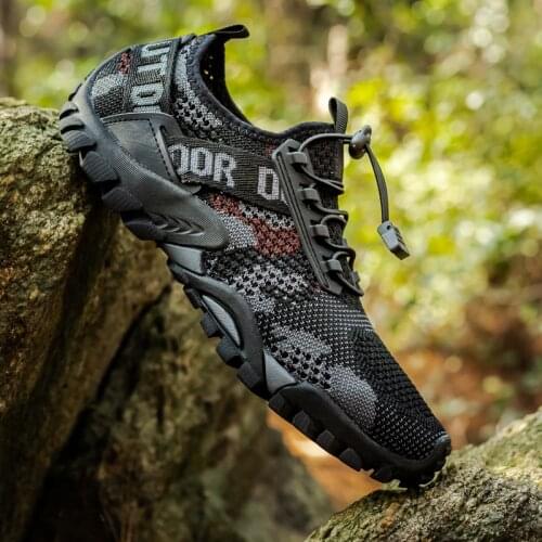 Summer Outdoor Hiking Shoes Men Trekking Anti-Skid Rock Climbing Mountain Tracking Treking Tourism Trail Plus Big Size 46