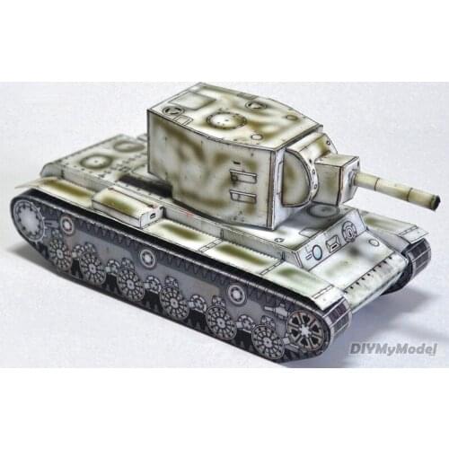 Soviet Union kv-2 heavy tank winter coating paper model 1:48 DIY Handcraft Paper Model KIT Handmade Toy Puzzles Gift Movie props
