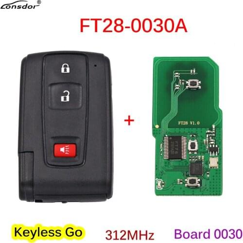 Lonsdor FT28-0030A Smart Remote Key PCB 3 Buttons ASK 312MHz Keyless Go for TOYOTA Prius 2004-2009 Board 0030 FCC ID: B31EG-485