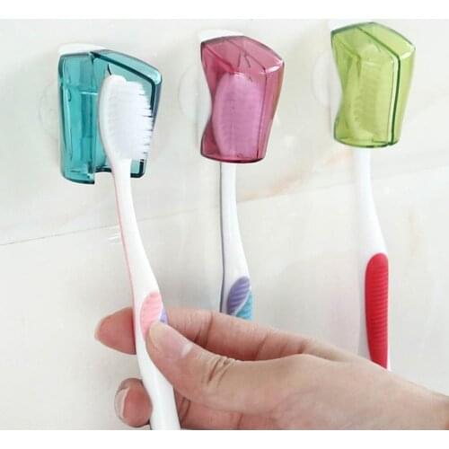 3Pcs Toothbrush Holder Wall Mounted Space-saving Multifunctional Practical Plastic Bathroom Toothbrush Hanger Bathroom Supplies