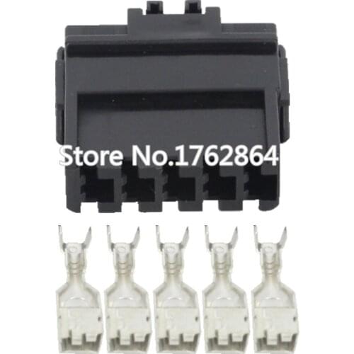 5 pin White plastic DJ7051A-4.8-21 car connector with terminal air docking 5P