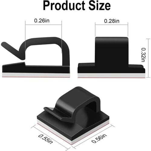 50 Reinforced Cable Clamps With Strong Tape Wiring Clamps Cable Organizer Cable Ties Cable Organizers for Cars Offices Homes