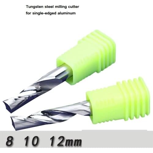 8mm10mm single-edged aluminum tungsten steel milling cutter special CNC engraving machine milling cutter for aluminum alloy door