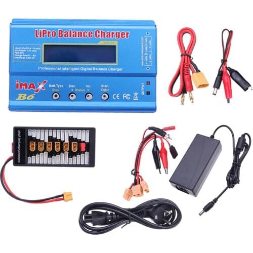 IMAX B6 50W 5A Battery Balance Charger with 12V 5A Power Supply XT60 Parallel Board for RC Drone Helicopter Airplane DIY Parts