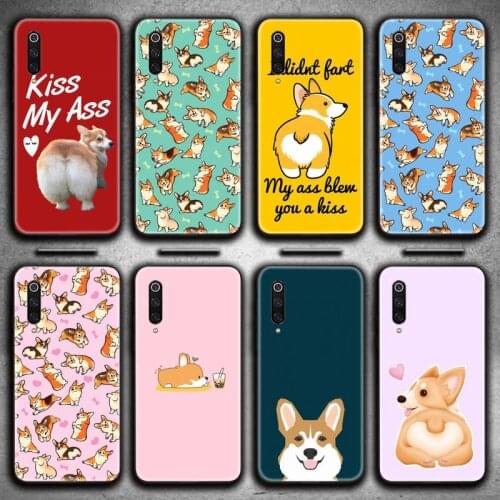 Cute Cartoon Love Corgi Dog Butt Phone Case for Xiaomi Mi Note 10 Lite Mi 9T Pro xiaomi 10 CC9 9SE