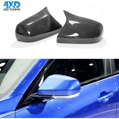 M Look Mirror cover For Cadillac ATS Carbon Fiber RearView Side Mirror Covers Caps 1:1 Replacement 2014 2015 2016 2017 2018