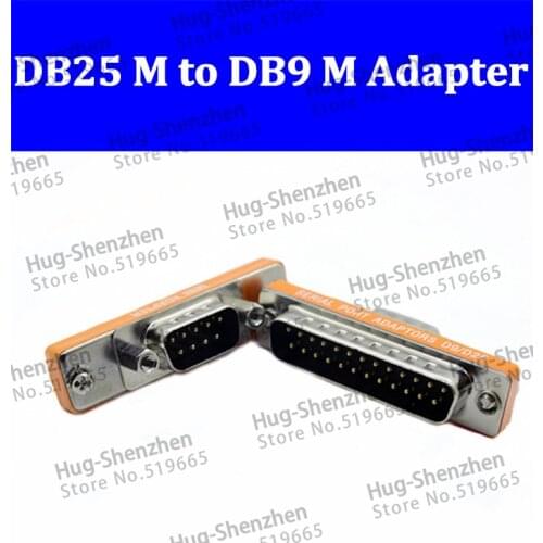 DB9 DB25 Male to Male Adapter D9/D25 Serial Port Adaptor 9Pin/25Pin Male Connector 9P/25P Convert protect joint