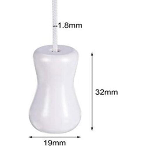 White Braided Lift Shade Cord 55 Yards/Roll 4x Wood Pendant for Crafting