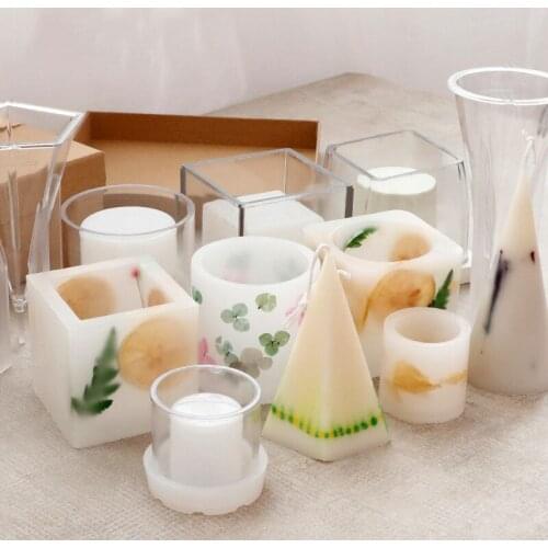 Hollow Candlestick Mold Plastic Candle Cup Molds Wax Candle Tealight holder Molds Candle Mold Aromatherapy Plastic Molds