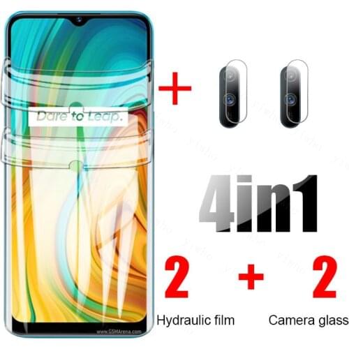 4-in-1 Hydrogel Film on Realme c3 protective film For OPPO Realme c3 Realmec3 RMX2027 screen protector film safety not glass