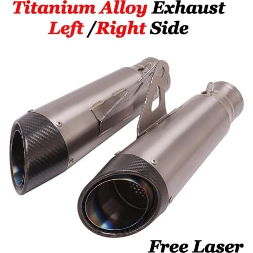 Motorcycle Exhaust Escape Moto Modified Titanium Alloy Middle Link Pipe Muffler Free Laser For S1000R Z1000 696 848 MT09 MT07 R3