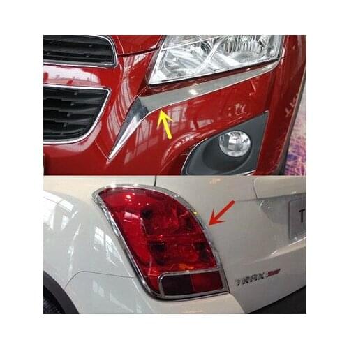 For Chevrolet TRAX 2014-2018 ABS Chrome Headlights, taillights, fog lights decorative frame anti-scratch car accessories