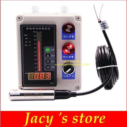 Gas liquid Water Level Display Controller Input Liquid Level Transmitter 4-20mA Fire Water Tank Level Meter Sensor Probe Box