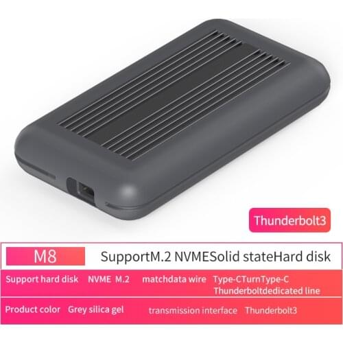 PCIe thunderbolt 3 m.2 NVME Enclosure ssd box thunderbolt case NVME with thunderbolt 3 TYPE-C TO TYPE C 3.1 Cable USB3.1 PCIE