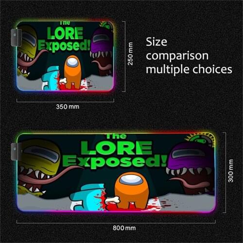 MRGLZY Kawaii small gaming picture play RGB big mouse pad office accessories desk mat LED computer keyboard pad PC non-slip pad