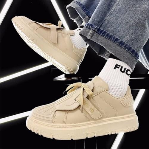 2021autumn Men Shoes Casual PU Leather Shoe Korean Version of The Trend Men Fashion Sneakers Students Running Shoes