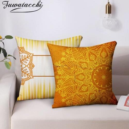 Fuwatacchi Geometric Pattern Cushion Cover Mandala Style Pillow Covers For Home Decore Fall Decorations Pillow Case Dropshipping