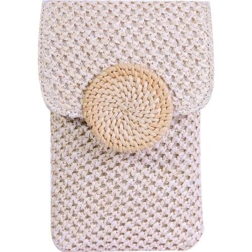 New Style Straw Coin Purse Woven Handbag Mobile Phone Bag 2021 Luxury Handbags Women Bags Designer Messenger Bag Coin Purse