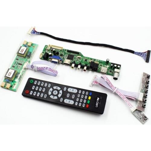 M6V5 LCD TV controller board support TV AV VGA Audio USB HDMI for 17 inch lcd panel LM170E03-TLC1 CLAA170ES01 MT170EN01 V.C