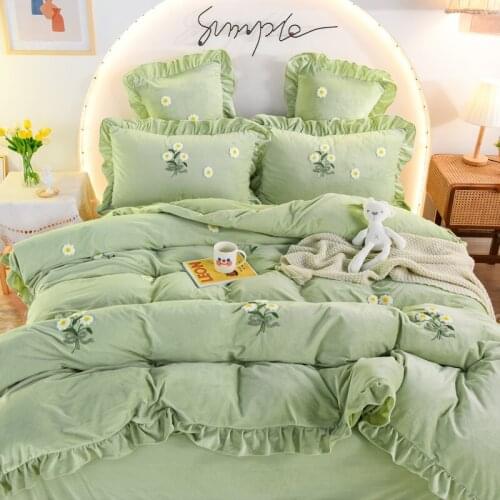 Thicken Flannel Duvet Cover Solid Color Warm Coral Velvet Quilt Cover Modern Ultra Soft Luxury Comforter Covers Winter Bedding