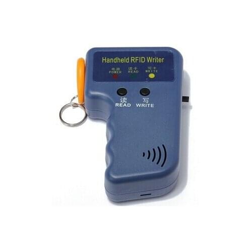 Handheld 125KHz EM4100 RFID Copier Writer Duplicator Programmer Reader +5pcs EM4305 Rewritable ID Keyfobs Tags Card T5577