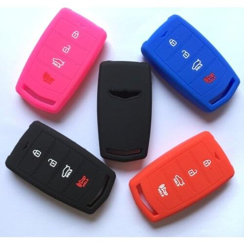 Silicone Smart Key Fob Skin Cover Case Protector for Hyundai 2017 201 Genesis G80 G90 Keyless Jacket Remote Holder 4 Button