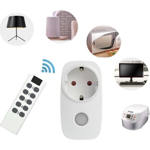 France Smart Plug Mini, French Plug Outlet Socket Wireless Remote Control 433 Wireless Light Switch Compatible Broadlink RM4 Pro