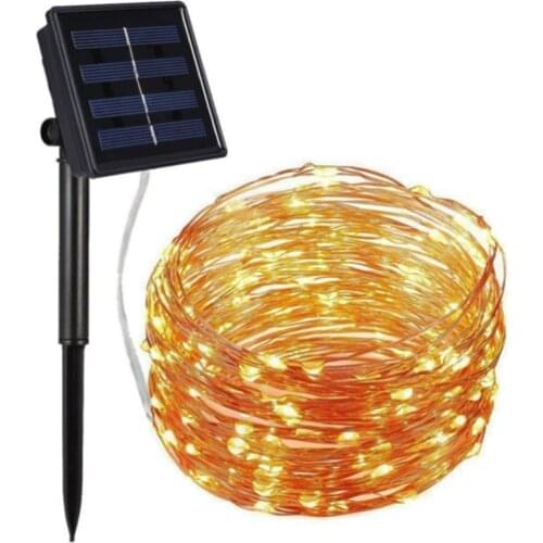 LED Solar Lamp Outdoor LED String Lights Warm White Multicolor Fairy Holiday Decoration Party Garland Solar Garden Waterproof