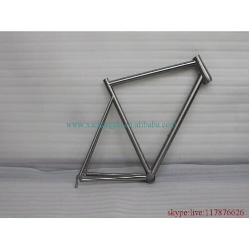 Titanium road bicycle frame with teper head tube and breeze dropouts BSA thread BB shell