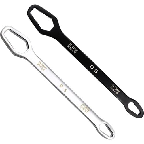 Universal Torx Wrench Portable Hand Tool Universal Double-sided Wrench Chrome Vanadium Self-tightening Wrench Car Bicycle Repair