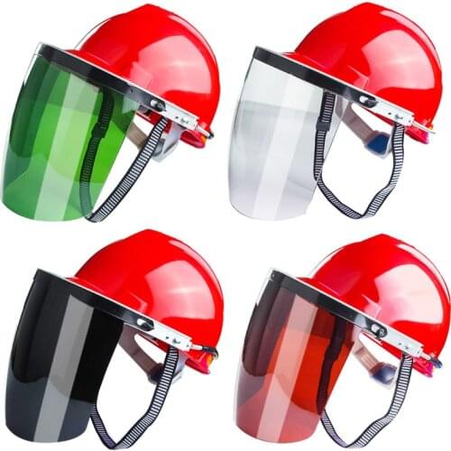 Hard Hat with Face Shield Electrical Welding Work Safety Helmets Anti-splash Anti-impact Full Face Visor Protective Cover