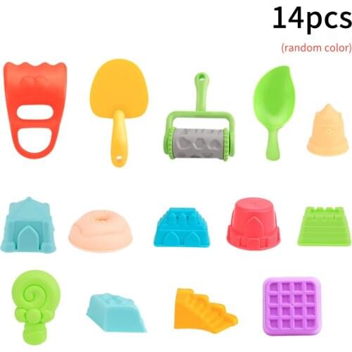 14pcs Kids Gift Winter Snow Summer Outdoor Activity Bucket Seaside Colorful Shovel Beach Toy Set Digging Pit Swimming Pool