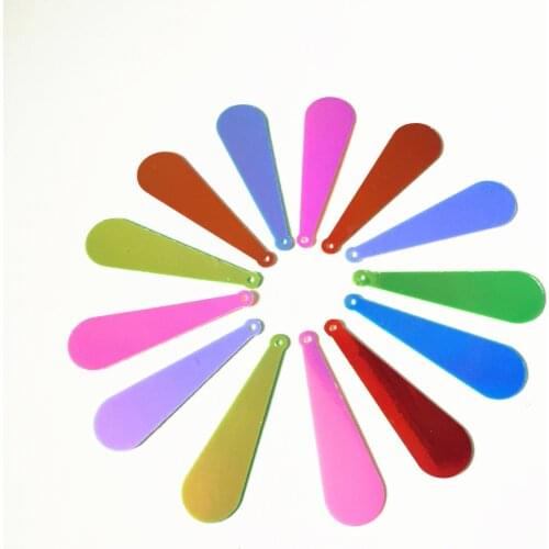 400pcs 10*35mm Long Baseball Bat Sequins PVC Flat With Side Hole Oval Belly Costume Accessories Shining Colors Confetti Spangles