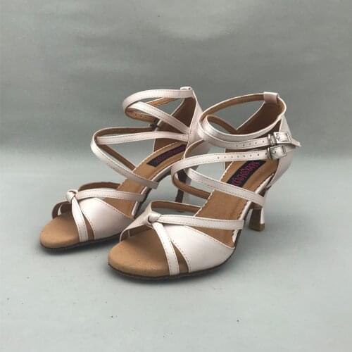 7.5cm heel Latin Dance Shoes For women Salsa shoes pratice shoes comfortable latin shoes MS6209FL1 low heel high heel available