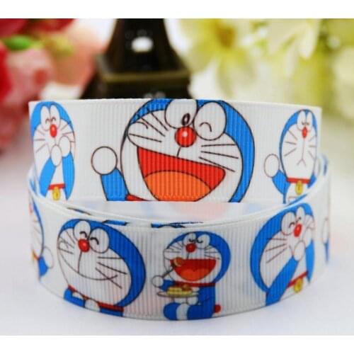 22mm 25mm 38mm 75mm Ruban satin Doraemon Cartoon Character printed Grosgrain Ribbon party decoration X-00586 10 Yards
