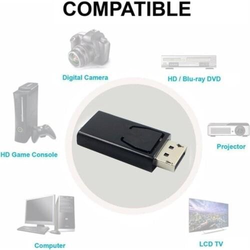 DP to HDMI Adapter Male Female Adapter Converter HDMI Output Port Adapter Display 1.3v HDMI to 1080P Source Display