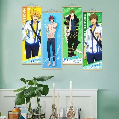 Anime Free! Iwatobi Swim Club Poster Anime Posters Decor Painting Canvas Painting Wall Art Home Decor Anime Picture Room Decor