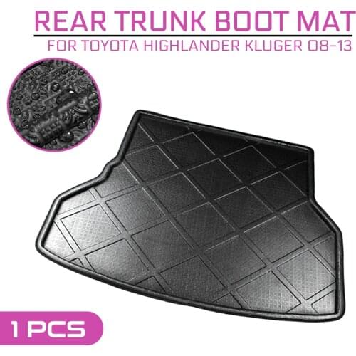 Car Floor Mat Carpet For Toyota Highlander Kluger 2008 2009 2010 2011 2012 2013 Rear Trunk Anti-mud Cover