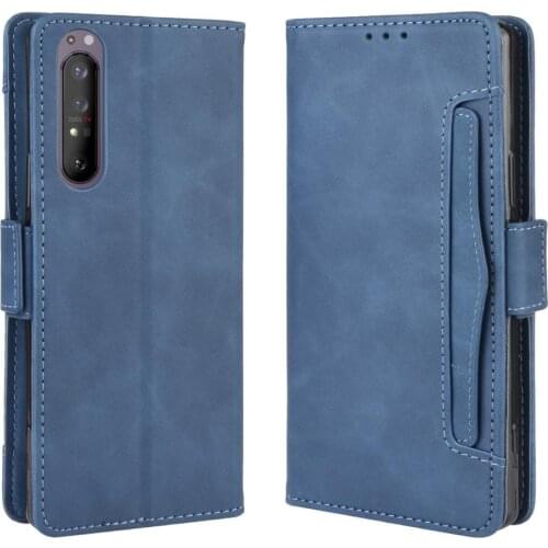 6.1" For Sony Xperia 5 II Case Premium Leather Wallet Leather Flip Multi-card slot Cover For Sony Xperia 5 II Xperia5ii Case