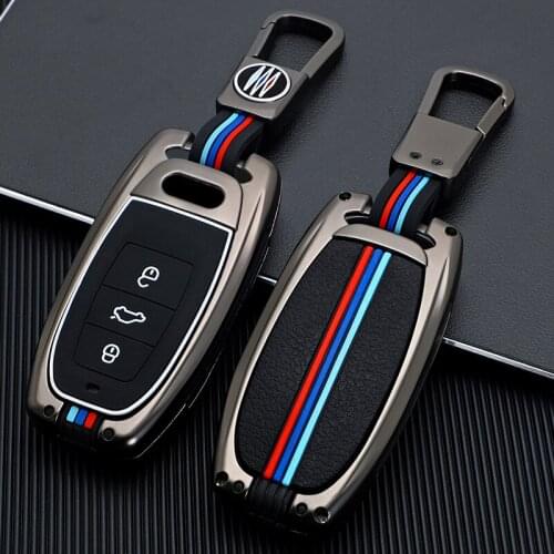 Zinc Alloy Remote Key Case Shell Cover For Audi A4 S4 A3 A5 S5 A6 S6 S7 S8 A7 Q5 Fob Shell Case Keychain Holder Protect Bag