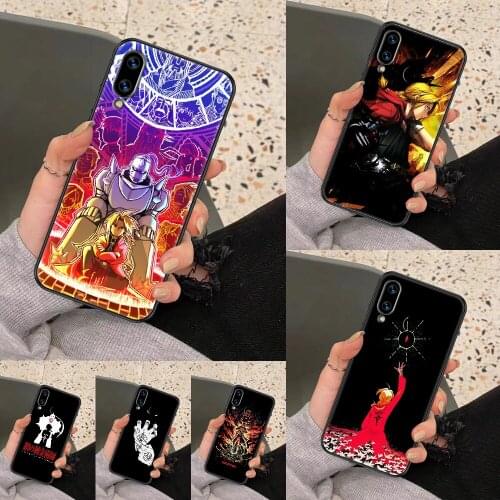 Anime Fullmetal Alchemist Phone case For Huawei Honor 6 7 8 9 10 10i 20 A C X Lite Pro Play black luxury hoesjes art coque tpu