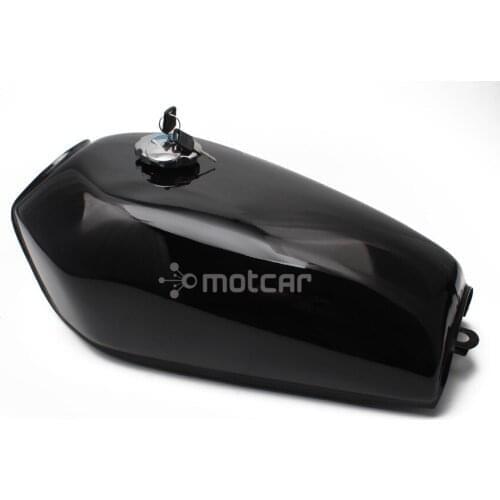 Black Metal 9L 2.4 Gal Motorcycle Fuel Oil Gas Tank Cafe Racer Vintage With Tap For Honda CG125 CG125S CG250