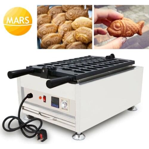 Digital Japanese Taiyaki Waffle Maker Iron Baker Moulds Fish-shaped Taiyaki Waffle Plates Small Fish Waffle Cake Machine