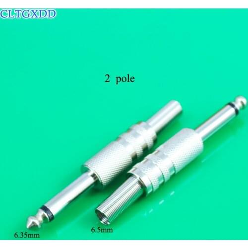 Cltgxdd Thicken 6.35mm 1/4" Male Mono Plug 6.35mm 6.5mm connector mono audio plug jack 6.5mm amplifier microphone plug