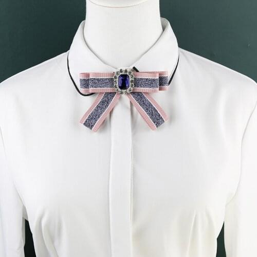 2020 Men Women Business Wedding Party Sweater Shirt Bow Tie Cravat Accessory Groom Alloy Bling Rhinestone Crystal Ribbon Bowtie