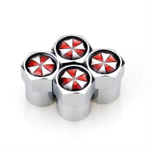 4 X Car-styling Umbrella Corporation Metal Wheel Valve Caps for Ford Focus Chevrolet Captiva Niva Aveolacetti Sonic Spark Cruz